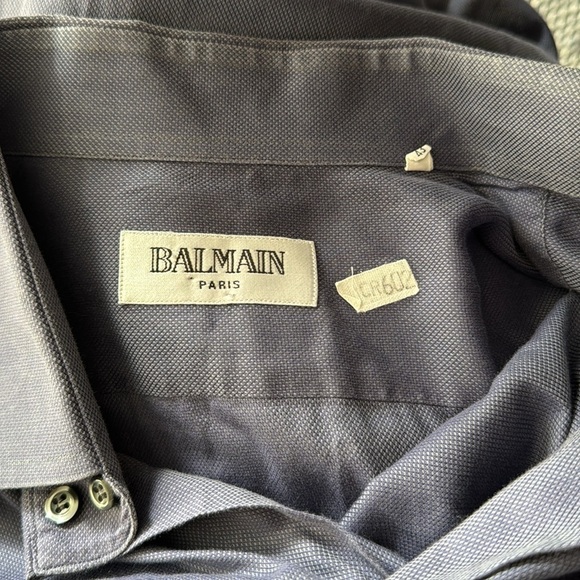 Vintage Balmain Paris Cotton Button Up Shirt 17/43 - Picture 4 of 4